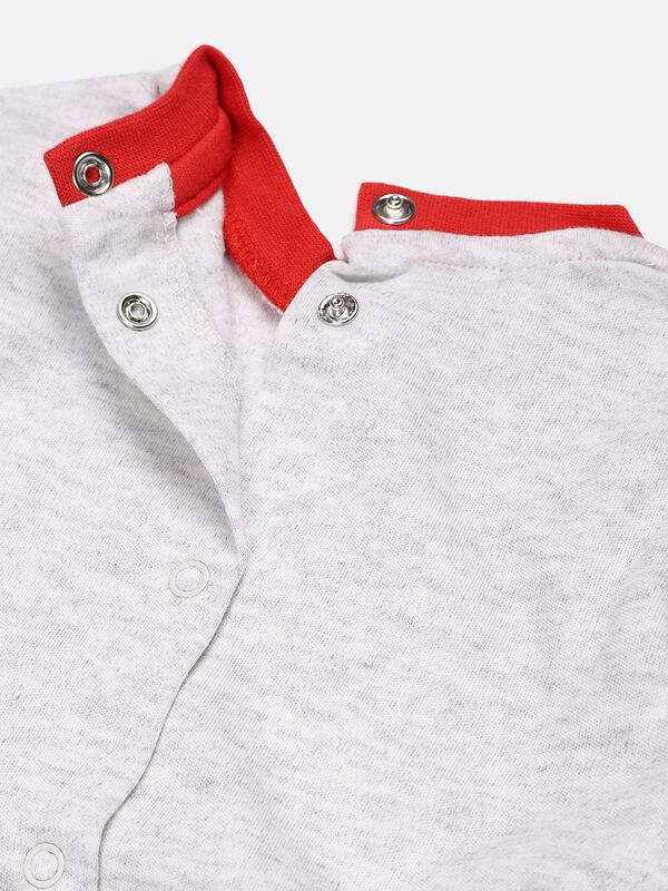 Set Of 2 Pcs Babysuit -Grey image number 5